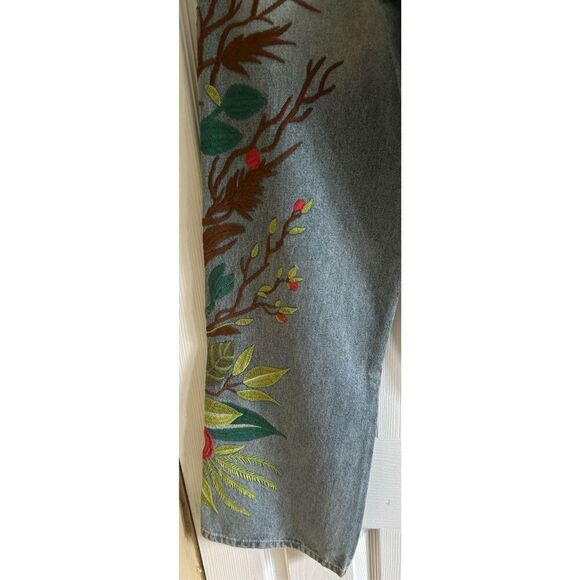 Very Rare Sakura Embroidered Jeans Size Small - Picture 5 of 14